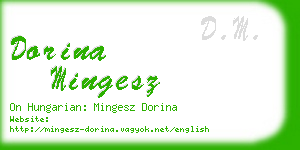 dorina mingesz business card